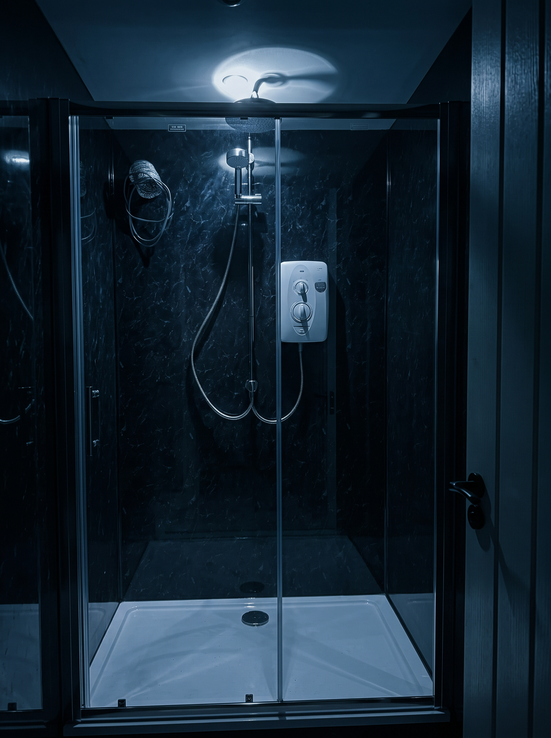 Private shower cubicle at Midnight Gym